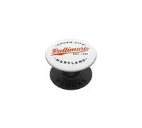 Vintage Baltimore Charm City Maryland Azul Rojo Texto PopSockets PopGrip Adhesivo