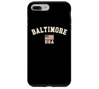 Vintage Baltimore USA Bandera Americana Maryland Recuerdo Retro Carcasa para iPhone 7 Plus/8 Plus