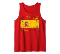Vintage Bandera Española Grunge Camiseta sin Mangas