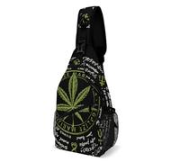 Vintage Bandoleras Cruzada Humo De Marihuana Vintage Genial Sling Bag Exterior Bolsos Cruzados Para Camping, Gimnasio, Estudio