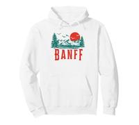 Vintage Banff National Park Mountains Scene Sudadera con Capucha