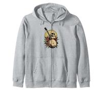Vintage Banjo Skull Tattoo Art Sudadera con Capucha