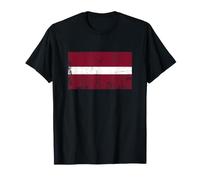 Vintage Banner Fan Letonia Bandera Retro Camiseta