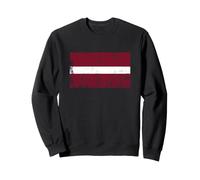 Vintage Banner Fan Letonia Bandera Retro Sudadera