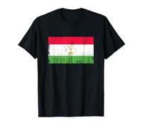 Vintage Banner Fan Tayikistán Bandera Retro Camiseta