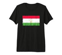 Vintage Banner Fan Tayikistán Bandera Retro Camiseta Premium