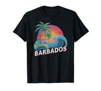 Vintage Barbados Vacaciones Surfing Viaje Mamás BFF Vibes Camiseta