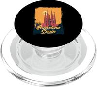Vintage Barcelona Sagrada Familia Gaudí Basílica De España PopSockets PopGrip para MagSafe