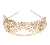 vintage barroca para boda, y tiara barroca, hoja de pelo, diadema, diadema, de princesa, diosa griega, tocado para el pelo (dorado)