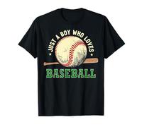 Vintage Baseball Lover, Just A Boy Who Loves Baseball Camiseta
