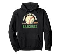 Vintage Baseball Lover, Just A Boy Who Loves Baseball Sudadera con Capucha