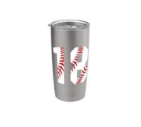 Vintage Baseball Mom #18 Jersey Jugador de Béisbol Número 18 Vaso térmico de acero inoxidable de doble pared