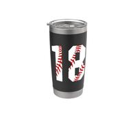 Vintage Baseball Mom #18 Jersey Jugador de Béisbol Número 18 Vaso térmico de acero inoxidable de doble pared