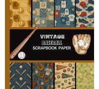 Vintage Baseball Scrapbook Paper r: 20 Double Sided Sheets 8.5 x 8.5 for Scrapbooking, Mixed Media Art, Junk Journals, Crafting projects, Origami, and More
