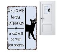 Vintage Bathroom Decor - Classic Bathroom Pictures | Toilet Wall Art For Restroom, Funny Toilet Sign With Metal Finish, Wall Decors, Toilets Artwork For Home And Offices