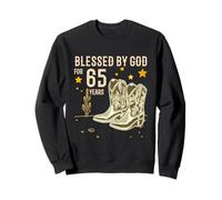 Vintage Bendecido por Dios Durante 65 años, Vaquero, 65 cumpleaños, Hombre Sudadera
