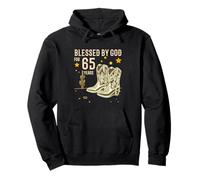 Vintage Bendecido por Dios Durante 65 años, Vaquero, 65 cumpleaños, Hombre Sudadera con Capucha
