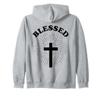 Vintage Bendito Cristiano Fe Cruz Jesús Amante Espiritual Sudadera con Capucha