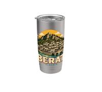 Vintage Berat Albania - Recuerdo de viaje Vaso térmico de acero inoxidable de doble pared