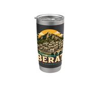 Vintage Berat Albania - Recuerdo de viaje Vaso térmico de acero inoxidable de doble pared
