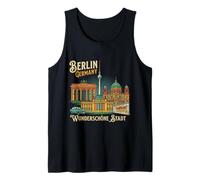 Vintage Berlín Alemania Viaje Recuerdo Ciudad Turista Regalo Camiseta sin Mangas