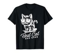 Vintage Best Cat Dad Ever Cat Daddy divertido Camiseta