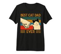 Vintage Best Cat Dad Ever Cat Retro Sunset Cat Daddy Gift Camiseta Premium