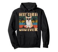 Vintage Best Dog Mom Ever Funny Pembroke Welsh Corgi Dog Sudadera con Capucha