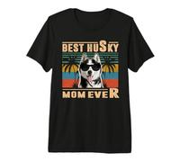 Vintage Best Dog Mom Ever Siberian Husky For Mothers Day Camiseta Premium