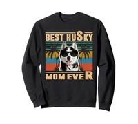 Vintage Best Dog Mom Ever Siberian Husky For Mothers Day Sudadera