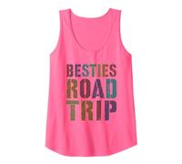 Vintage Besties Road Trip Camper Vacaciones Vacaciones Coincidencia Camiseta sin Mangas