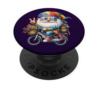 Vintage Bicycle Hippie Accessories For Men with Peace Hand PopSockets PopGrip Adhesivo
