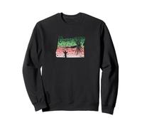 Vintage Big Fly Rainbow Trucha Oregon Mapa Pesca con Mosca Sudadera