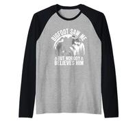 Vintage Bigfoot me VIO Pero Nadie le cree Camiseta Manga Raglan