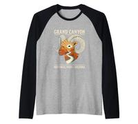 Vintage Bighorn Sheep Grand Canyon National Park Arizona Camiseta Manga Raglan