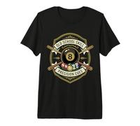 Vintage Billar Jugador Vieja Escuela Habilidad Precisión Tacos Camiseta Premium