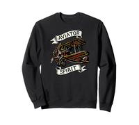 Vintage Biplane Aviator Spirit Retro Airplane Pilot Sudadera