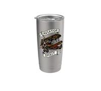 Vintage Biplane Aviator Spirit Retro Airplane Pilot Vaso térmico de acero inoxidable de doble pared