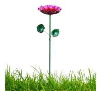Vintage Bird Bath, Floral Iron Stand, 6.63x6.63x25.7 Inch Decorative Water Basin with Elegant Garden Design, Sturdy Metal Structure, Antique Flower Style Accent, Outdoor Backyard Landscaping Use
