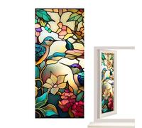 Vintage Bird & Window Cling | PVC Static Film, 45x100cm Or 60x100cm | Sunset Beach Scene Removable Window Decal | No-Glue Glass Sticker For Home, Office & Door Privacy Decor