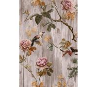 Vintage Birds and Roses Journal: Lined Daily Diary with Dates | Rustic Wood Floral Design: 100 Dated Lined Pages for Writing, Gratitude, and Daily ... | Perfect Gift for Bird and Flower Lovers