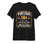 Vintage Birthday Classic Born In 1984 All-Original Camiseta Premium