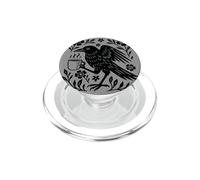 Vintage Boho Cuervo Amante del Café Arte Popular Cottagecore Bird PopSockets PopGrip para MagSafe