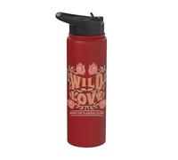 Vintage Boho Wildflower Wild Love Donde florecen las flores Stainless Steel Insulated Water Bottle