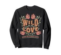Vintage Boho Wildflower Wild Love Donde florecen Las Flores Sudadera