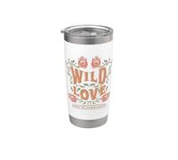 Vintage Boho Wildflower Wild Love Donde florecen las flores Vaso térmico de acero inoxidable de doble pared
