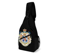 Vintage Bolsa De Hombro Escudo De Armas Real De Grecia Bolsa Deportiva De Hombro Poliéster Bandoleras Cruzada Para Viaje, Excursionismo, Moto