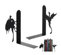 Vintage Book Ends, Ornamental Book Holders, Decorative Support with Durable Build, Gothic Style Rack for Home Display, Bookend Set with Classic Design, Library Accessory for Living Room and Desk