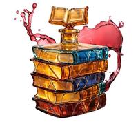 Vintage Book Whiskey Decanter - 380ml Glass Spirit Bottle, Alcohol Storage with Elegance, Antique Design Display, Liquor Serving Piece, Bar Decanter for Presenting Rum and Brandy In Stylish Home