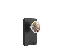 Vintage Books and Coffee Art Floral Reading Flower PopSockets PopWallet para MagSafe